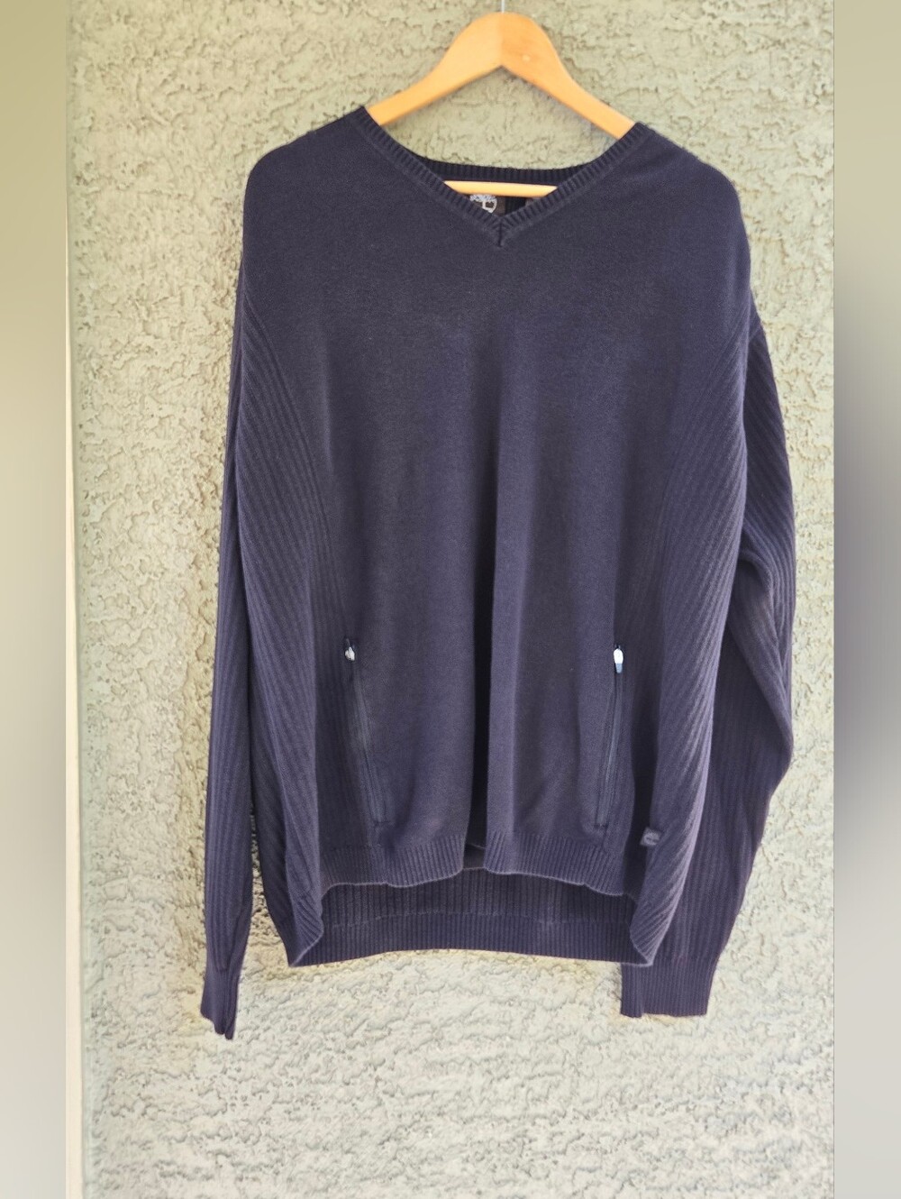 Men's Timberland V-Neck Navy Blue Sweater